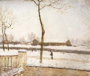 Alfred Sisley Snow Scene,Moret Station oil painting on canvas